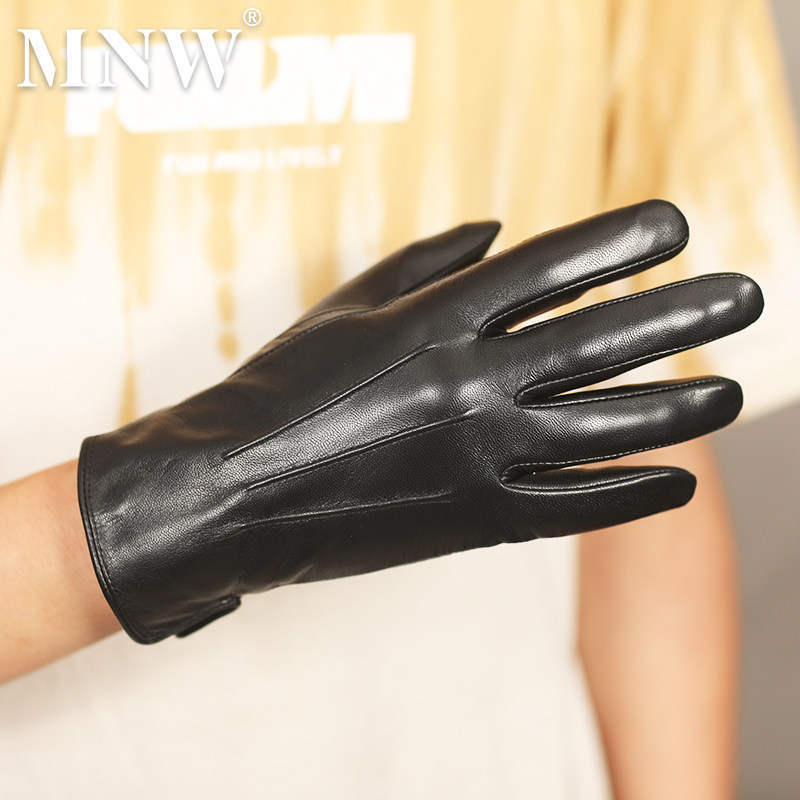 男式小山羊皮韩版户外加厚保暖薄款修手触屏骑行秋冬季真皮手套男