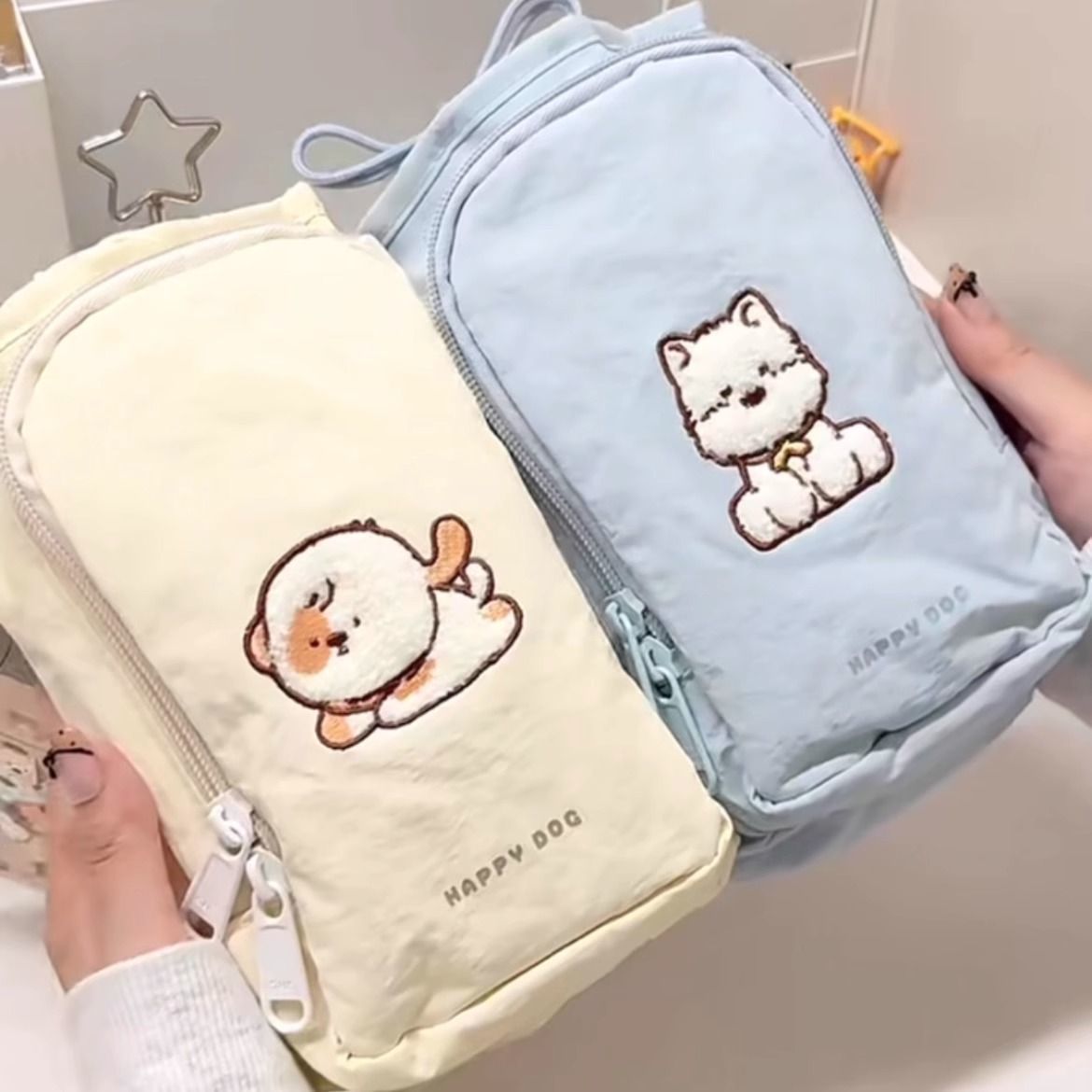 超大容量小狗笔袋创意可爱卡通