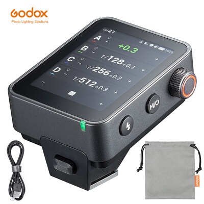 Godox神牛X3 PRO高清触屏无线引闪器TTL高速同步内置锂电池发射器