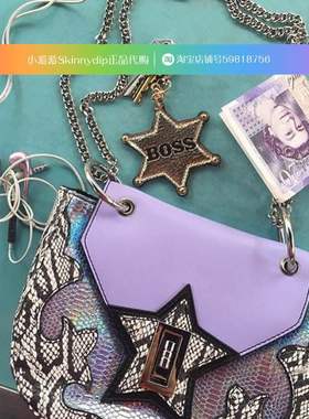 现货  正品SKINNYDIP马卡龙紫罗兰蛇纹香芋紫星星单肩包斜挎包