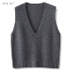 深V领针织马甲女100纯羊毛新款 叠穿百搭坎肩毛衣外搭羊绒大V背心