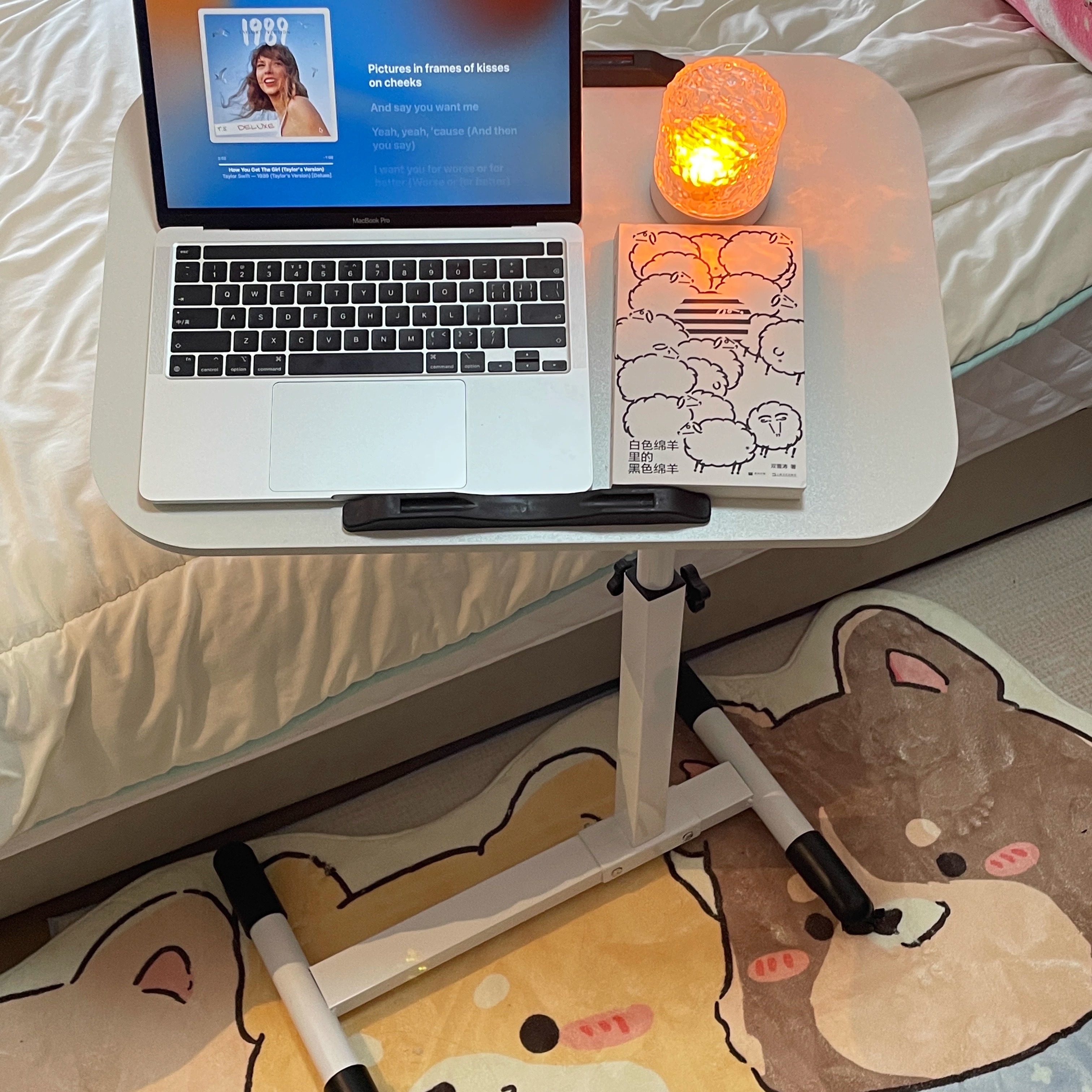 床边桌带轮可移动升降折叠笔记本电脑书桌沙发边几卧室床上小桌子