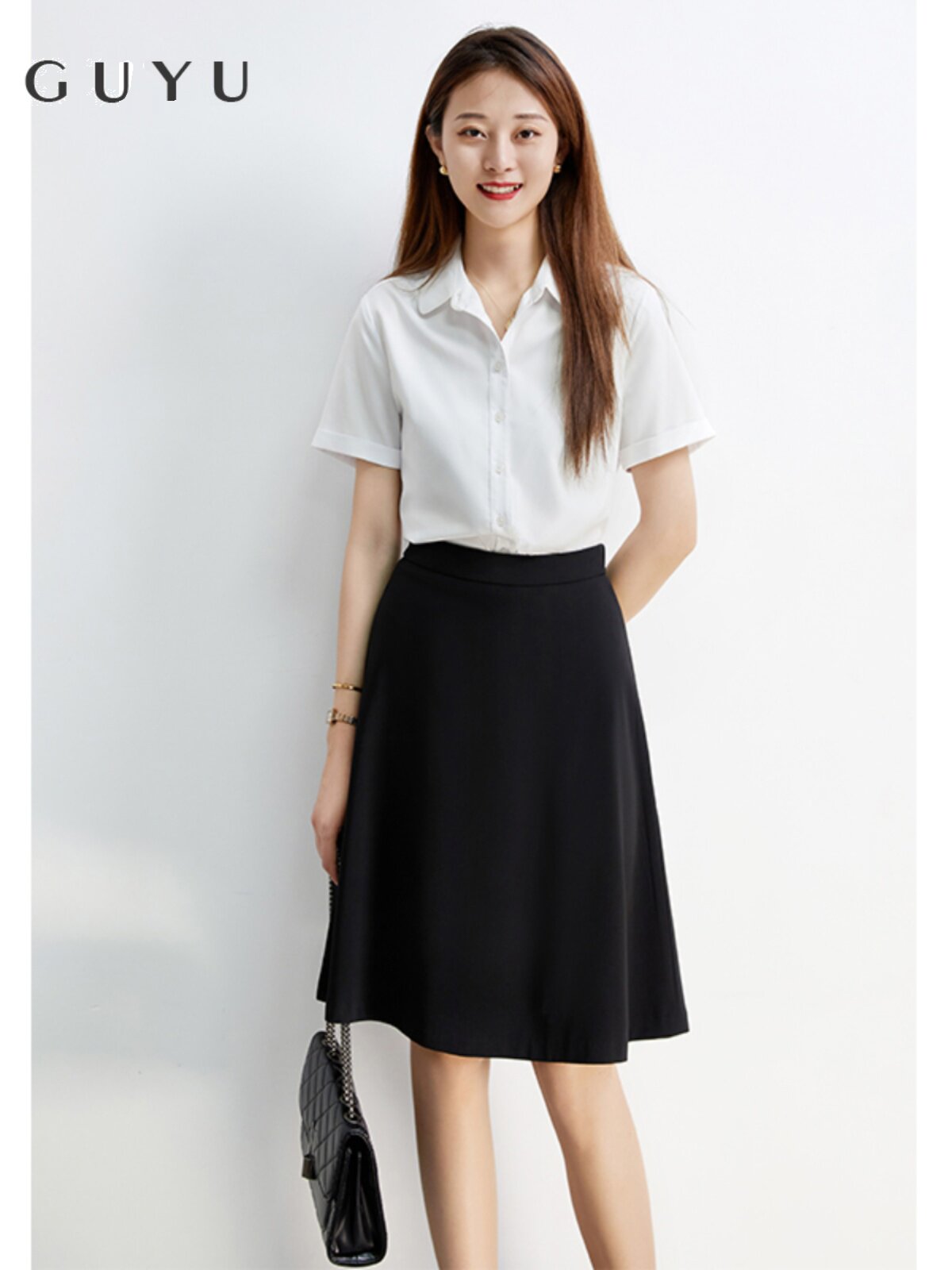 面试套装女夏季工装工作服公务员教资大学生衬衫裙子职业正装套裙