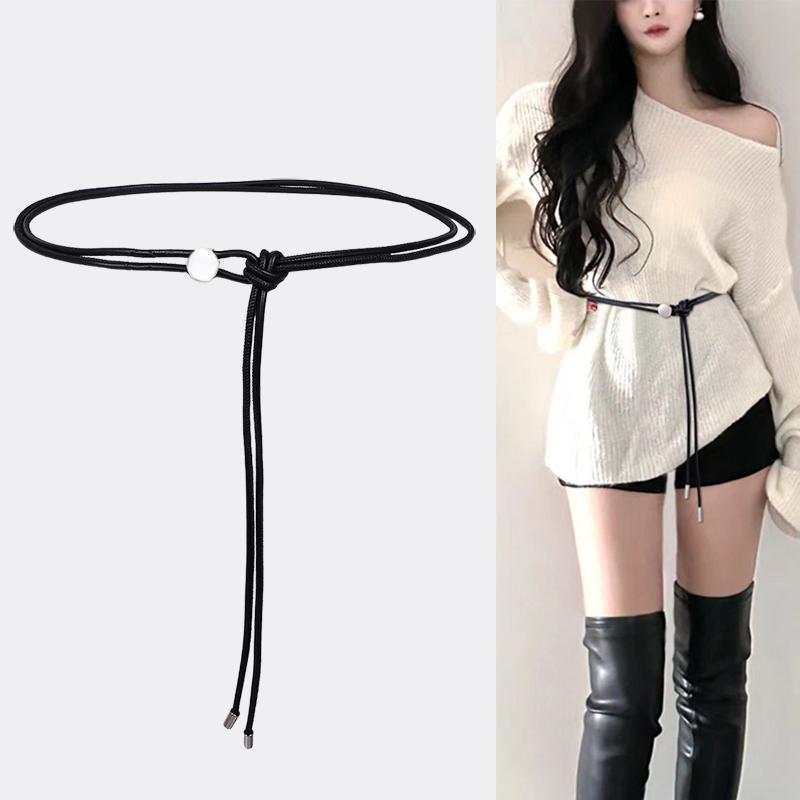 女士流苏皮绳百搭腰链