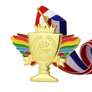 奖杯通用奖牌定制做儿童夏令营培训学校比赛金牌毕业纪念奖章挂牌