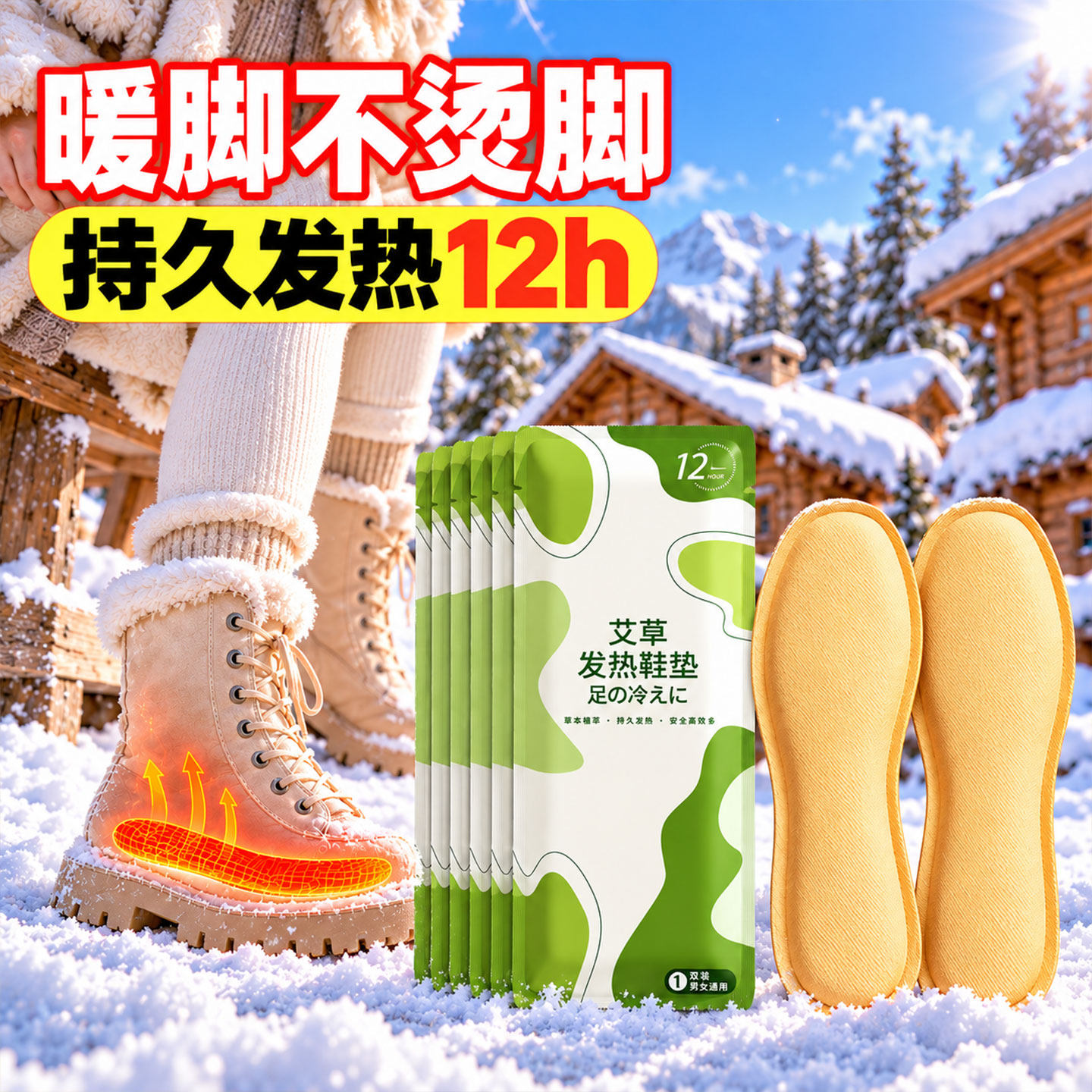 冬季保暖发热鞋垫2026新款女款暖足暖脚暖贴加热自发热暖宝宝男士