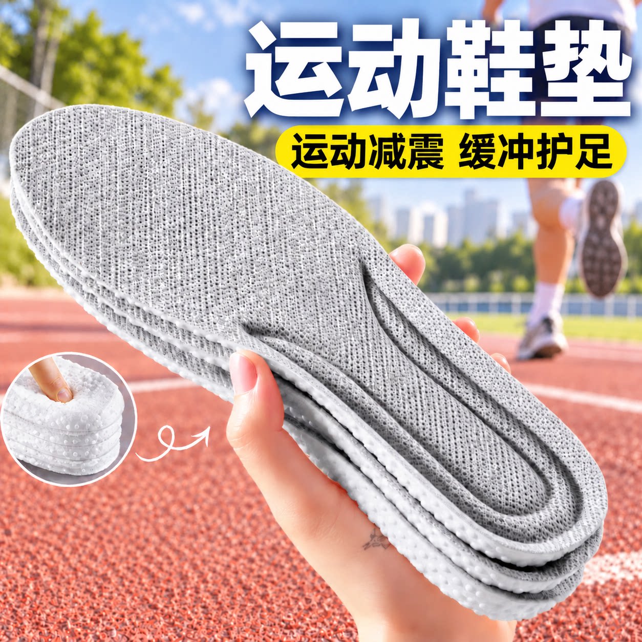 运动鞋垫气垫减震吸汗防臭透气
