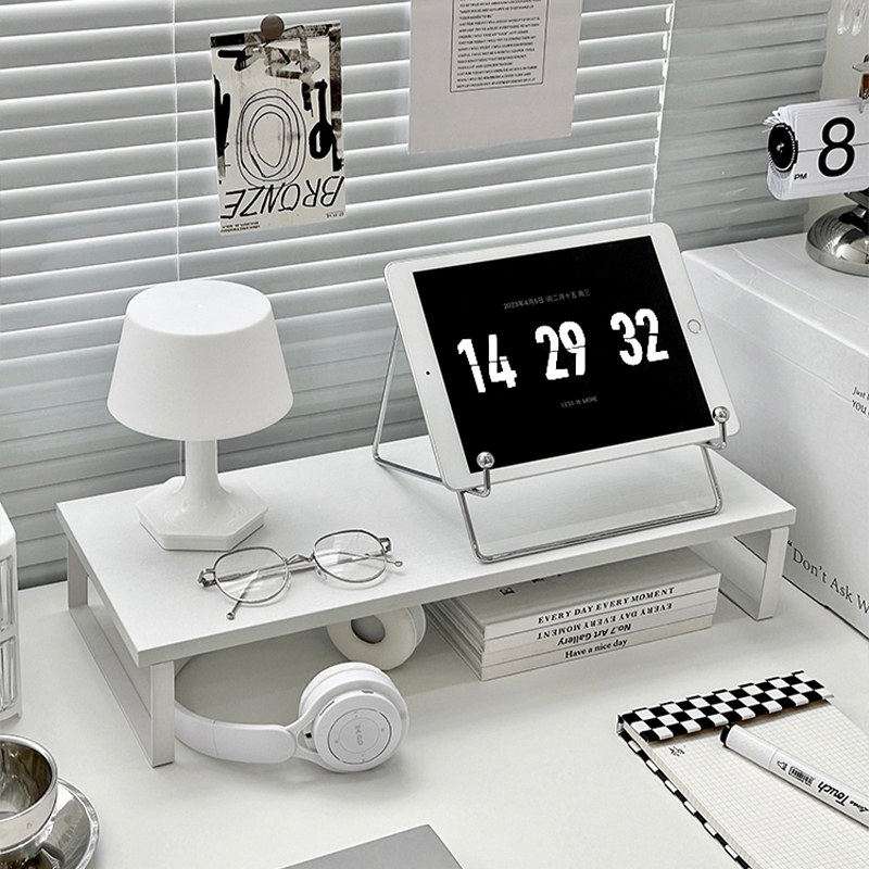 日本桌面置物架小尺寸电脑增高架显示器支架笔记本屏幕垫高收纳架