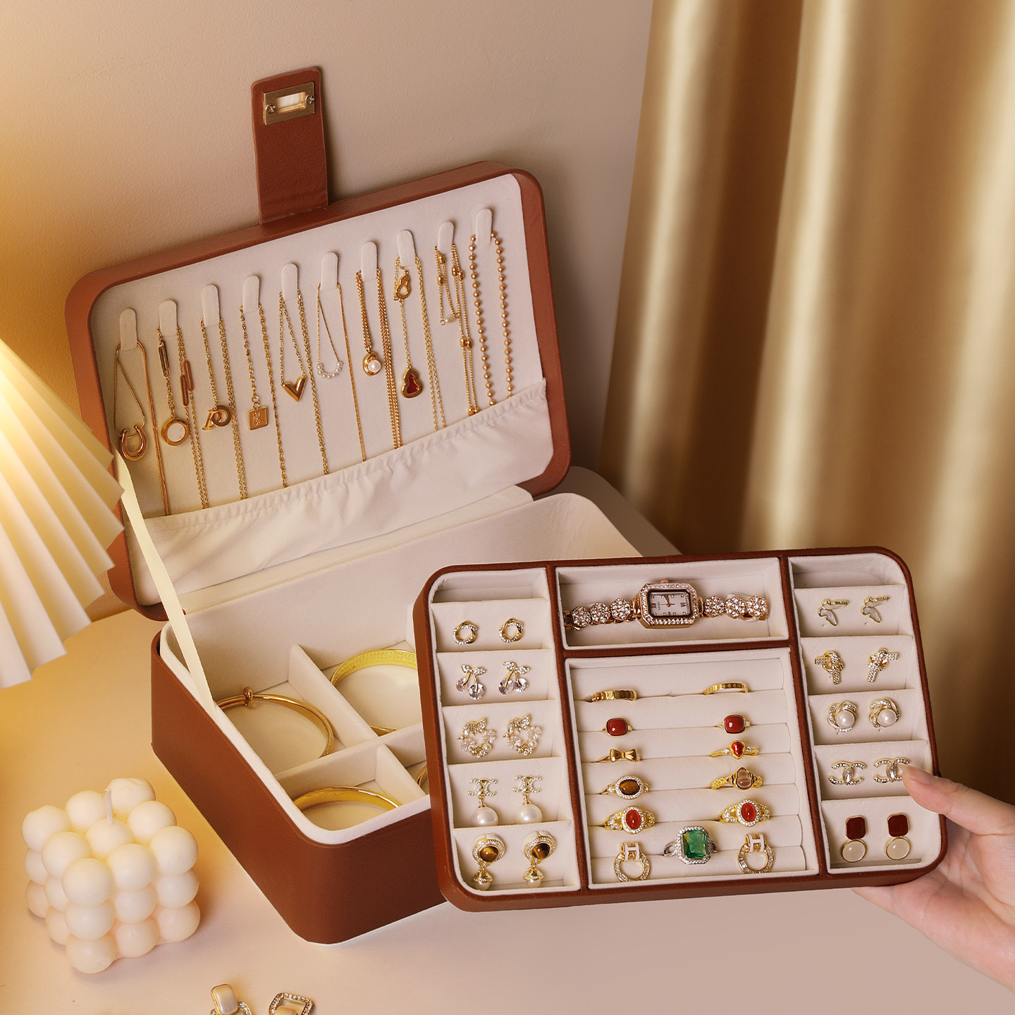 美拉德首飾收納盒2025新款