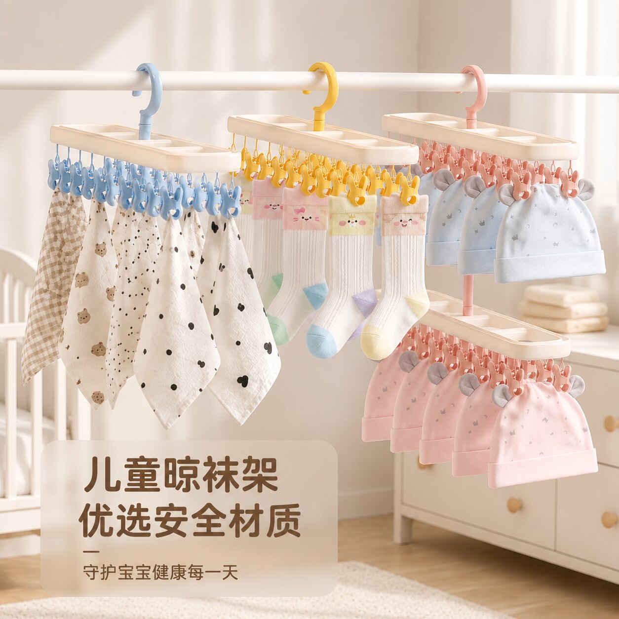 【婴儿衣夹】无痕多功能收纳神器