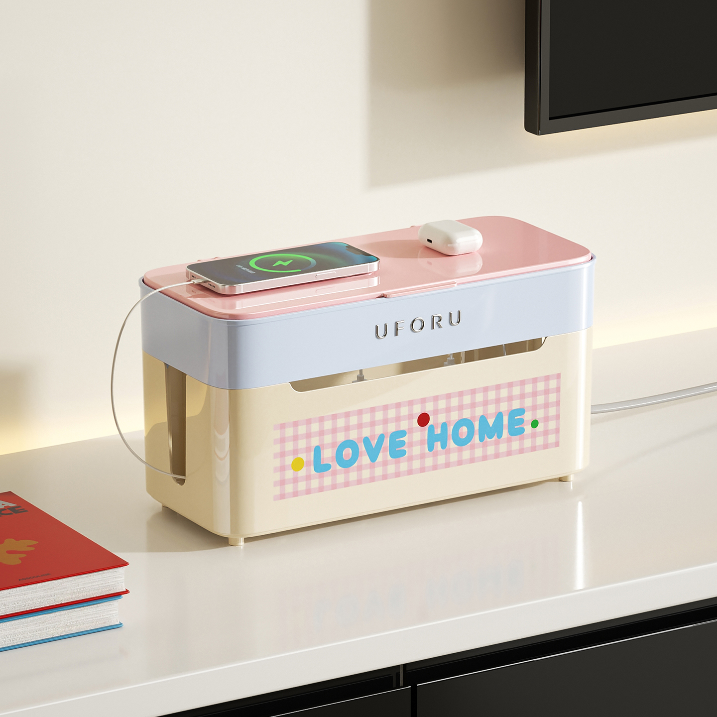 电线收纳盒桌面整理盒