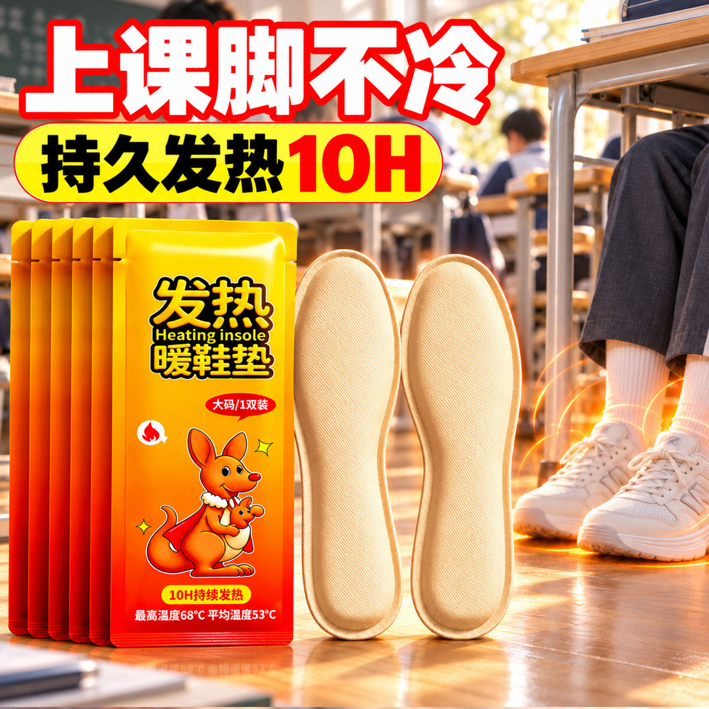发热鞋垫2026新款冬季自发热暖足暖宝宝保暖加热暖脚暖贴女款男士