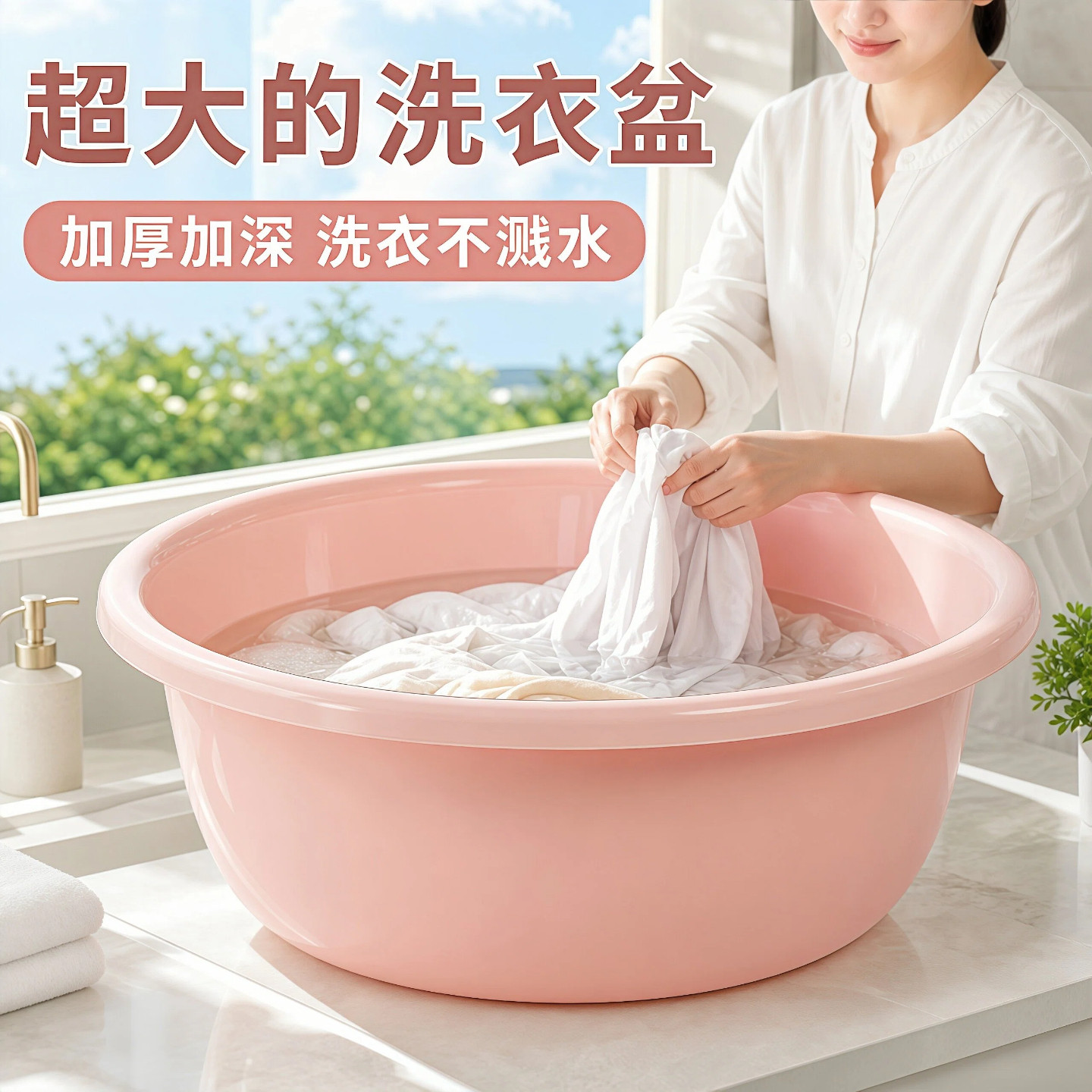 洗衣盆家用大号特大加厚洗脸洗澡洗脚塑料盆加厚耐用学生宿舍用盆