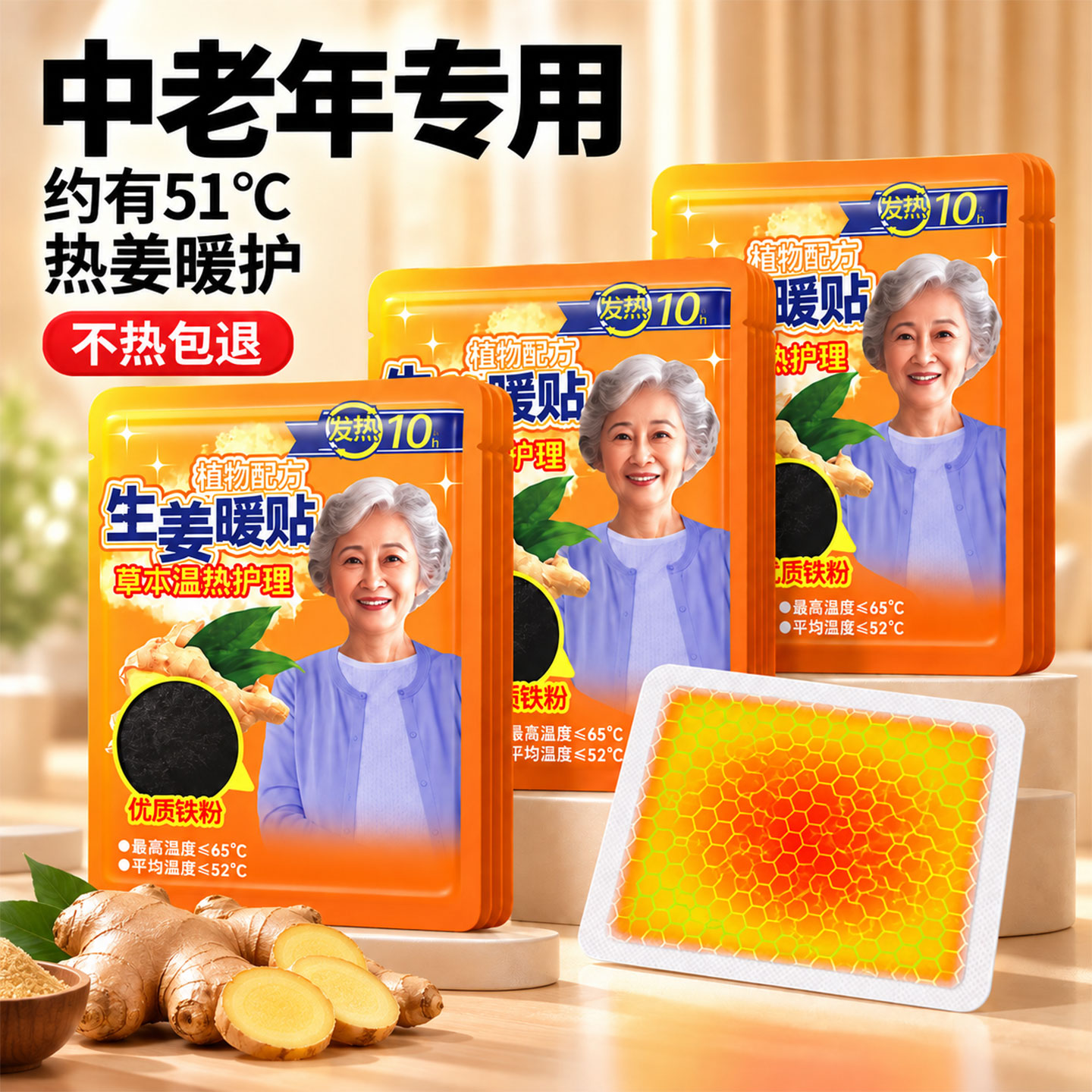 暖宝宝老人专用持久发热暖而不烫
