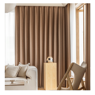 2022年新款遮阳布窗帘遮光卧室现代轻奢客厅全遮光窗帘成品挂钩式