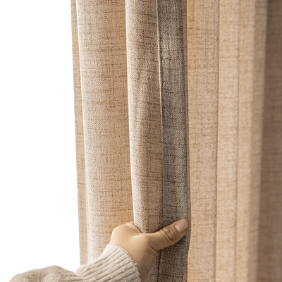 欧尚美克透光日式阳台麻纱帘透光