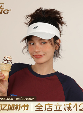 IIING帽控 DIIK刺绣空顶帽纯色大头围可调节户外防晒遮阳棒球帽女