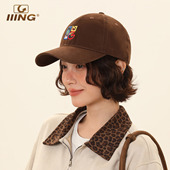 鸭舌帽大帽檐显脸小加大加深帽子大头围2026新款 卡其色棒球帽子女