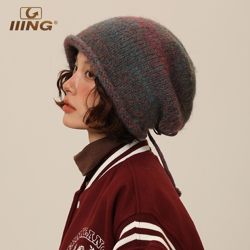 IIING帽控扎染卷边针织帽