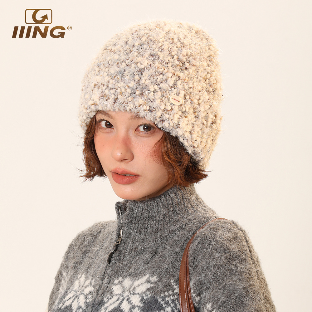 IIING帽控彩色混纱含羊毛针织帽