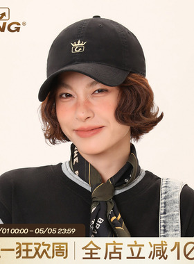 IIING帽控 美式复古大头围棒球帽加大加深鸭舌帽遮阳帽子女显脸小