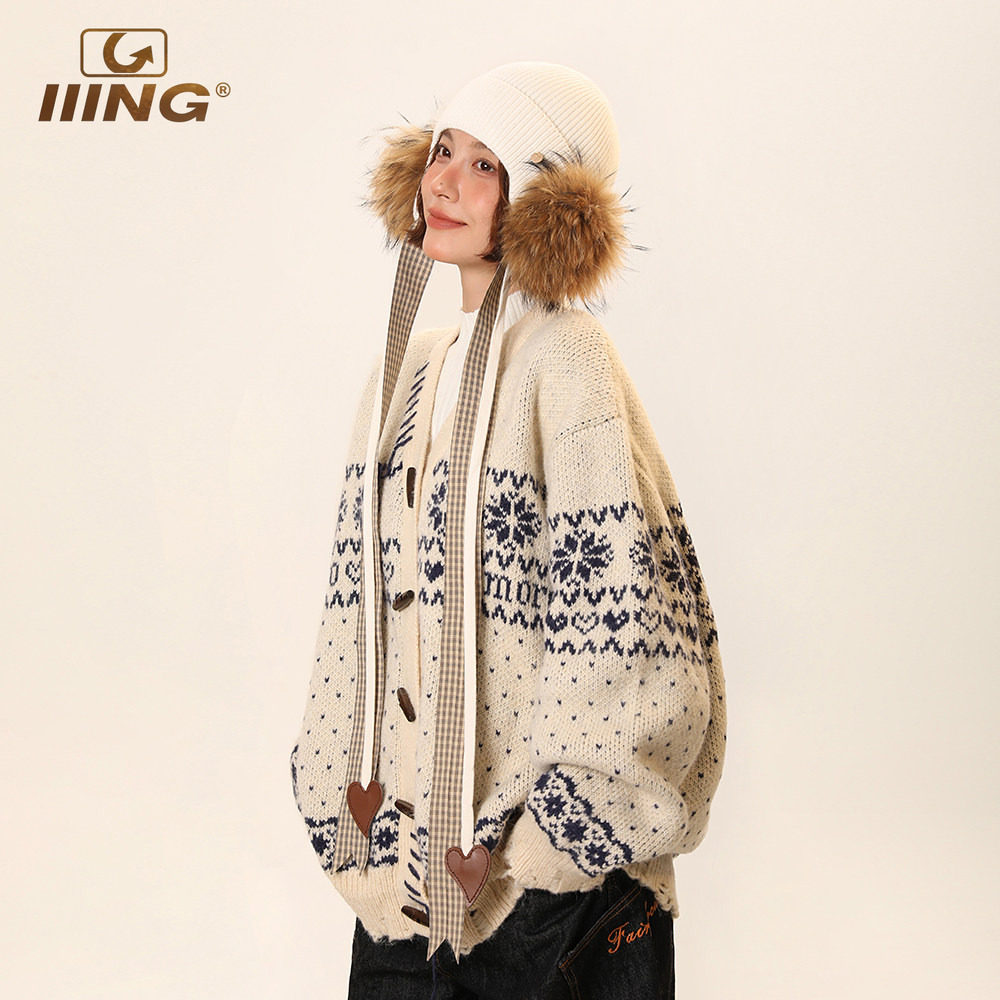 IIING帽控 设计感貉子毛球耳暖帽子一体冬季护耳绑带针织冷帽女生,服饰配件/皮带/帽子/围巾,帽子,淘宝优惠券,粉丝福利购,淘宝优惠卷