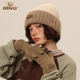 IIING帽控 保暖冷帽拼色针织帽子 羊毛混纺毛线帽大头围男女秋冬季