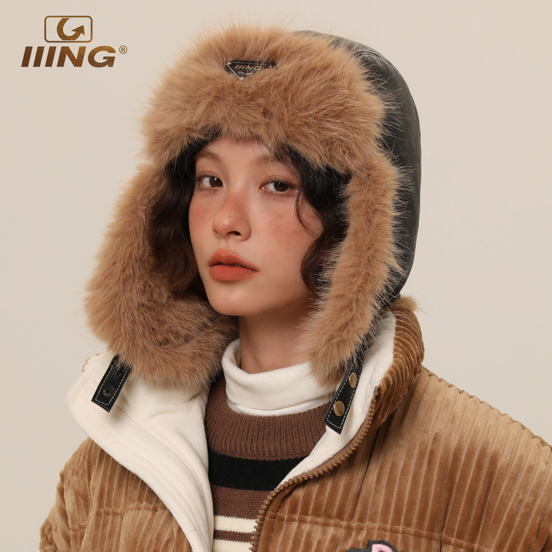 IIING帽控原创毛绒加厚雷锋帽