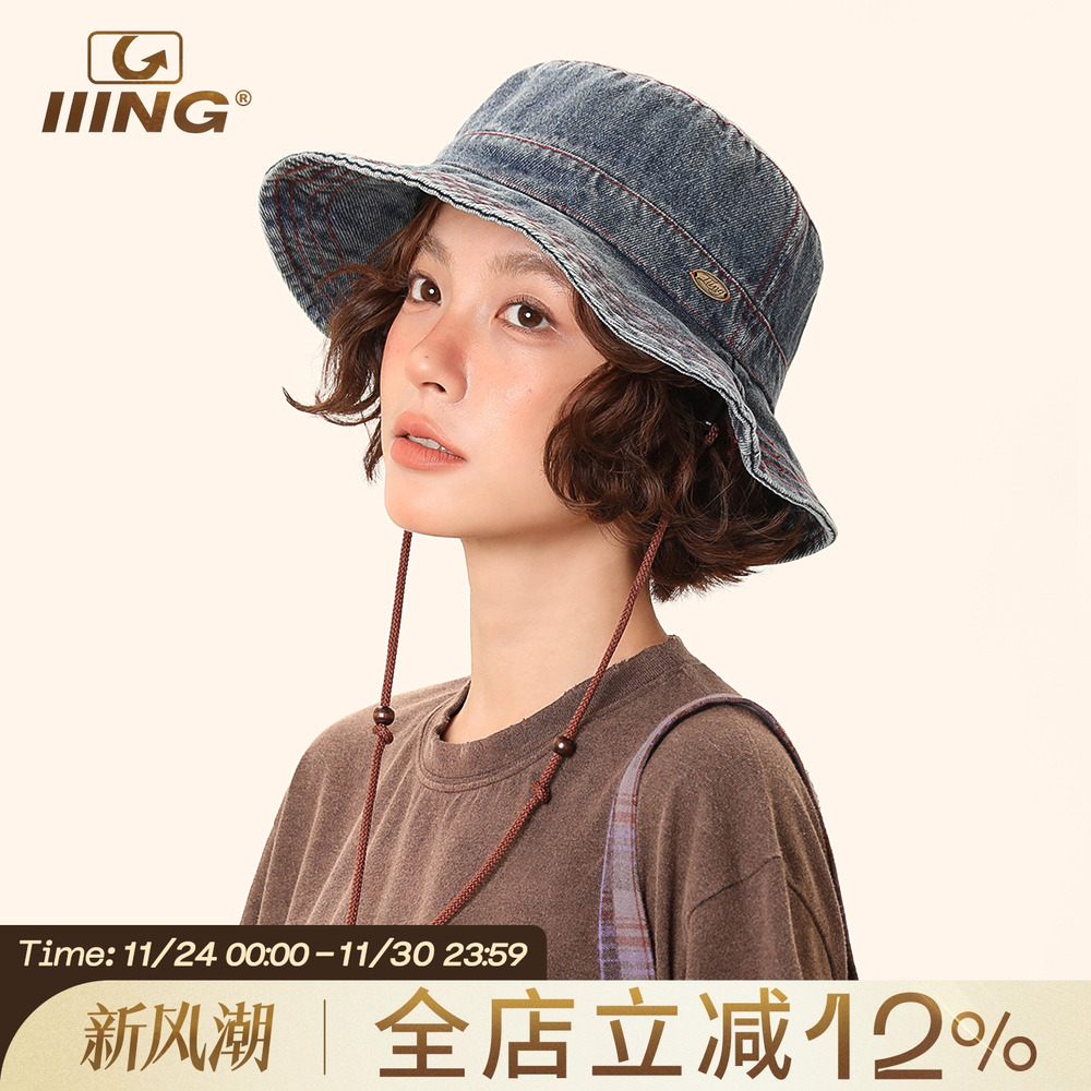 牛仔登山遮阳防晒渔夫帽