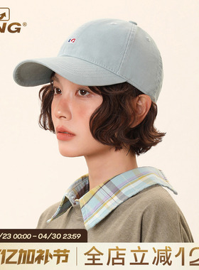 IIING帽控 蓝色棒球帽宽帽檐大脸显脸小百搭软顶遮阳鸭舌帽子女夏