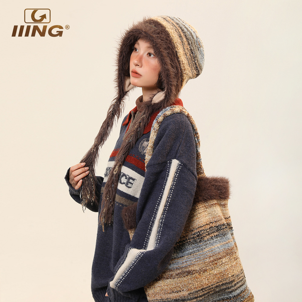 IIING帽控原创流苏辫子帽