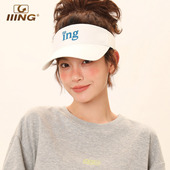 IIING帽控 遮阳防晒帽鸭舌帽 品牌logo刺绣运动空顶帽子女2025新款