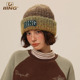 羊毛混纺复古渐变刺绣针织帽女秋冬保暖防寒百搭情侣毛线帽子男潮