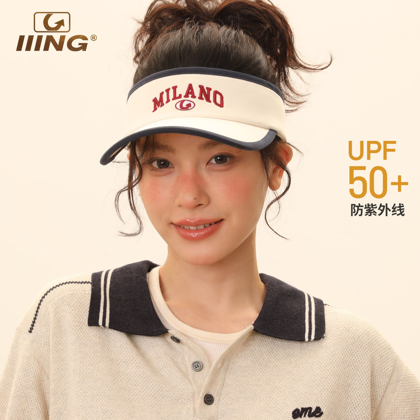 运动空顶帽女2026新款夏季防紫外线大帽檐显脸小防晒遮阳网球帽子图片