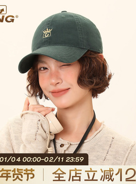 IIING帽控 墨绿色棒球帽子女夏2025新款升级款遮阳防晒软顶鸭舌帽