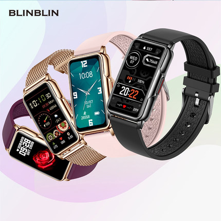 BLINBLIN智能手表运动记计信息提醒心率睡眠监测血压血氧1.47英寸大屏幕智能手环兼容苹果小米oppo华为H80