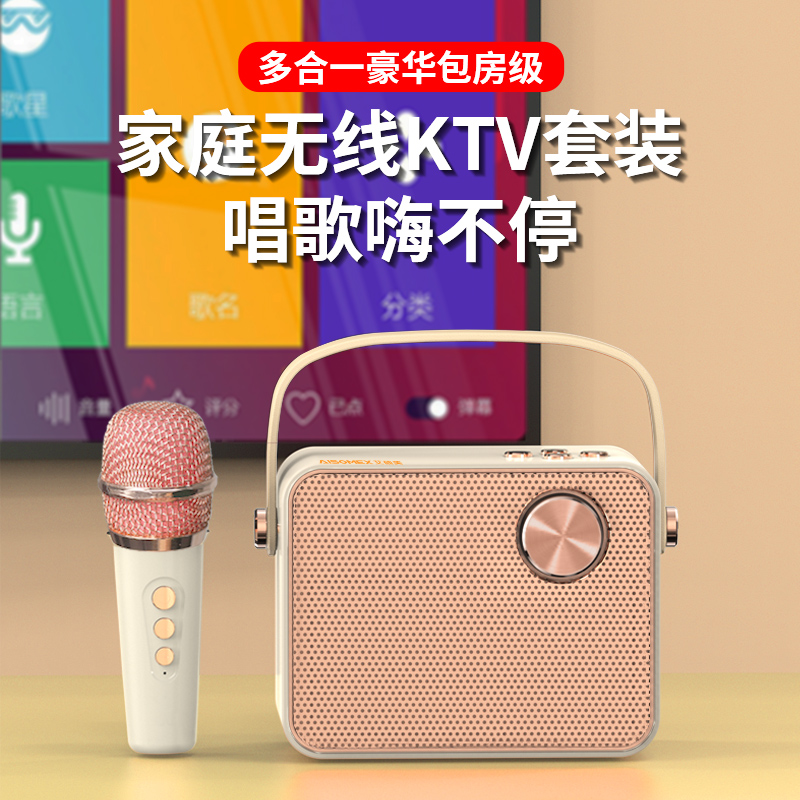 艾硕美麦克风KTV复古唱歌音箱