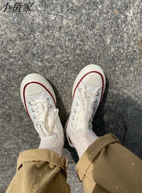 2023夏季新款低帮复古1970s白色学生ins潮搭帆布鞋女百搭滑板鞋男
