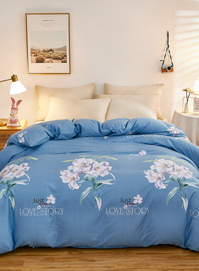 纯棉被套单件100%全棉被罩单人1.5m150x180x200双人被套200x230