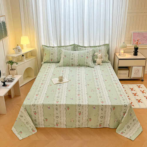 学生宿舍双人儿童床单单件全棉