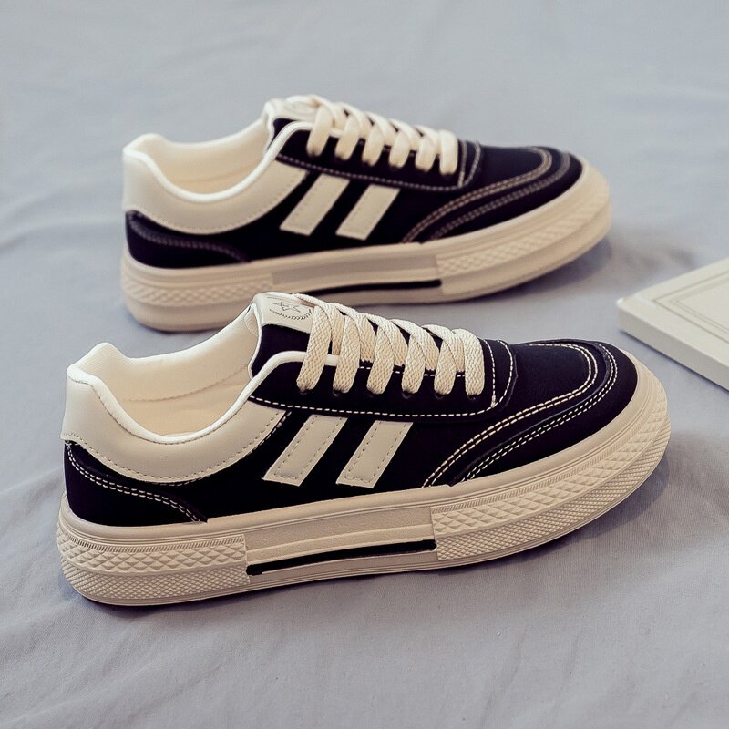 2026春秋季新款帆布鞋女百搭平底小白鞋透气学生布鞋爆款女鞋秋款