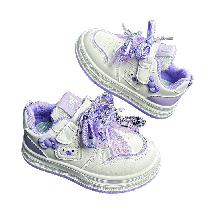 女童运动鞋春秋季2026新款儿童板鞋低帮甜美公主鞋防滑软底休闲鞋