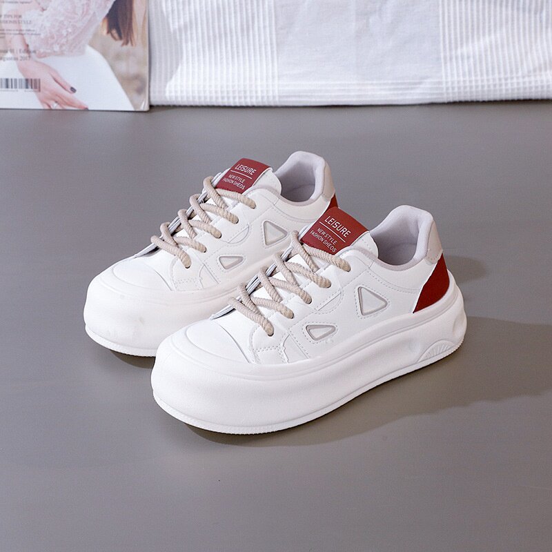 流行爆款厚底小白鞋女2026新款春秋女鞋子增高休闲运动板鞋MX-D08