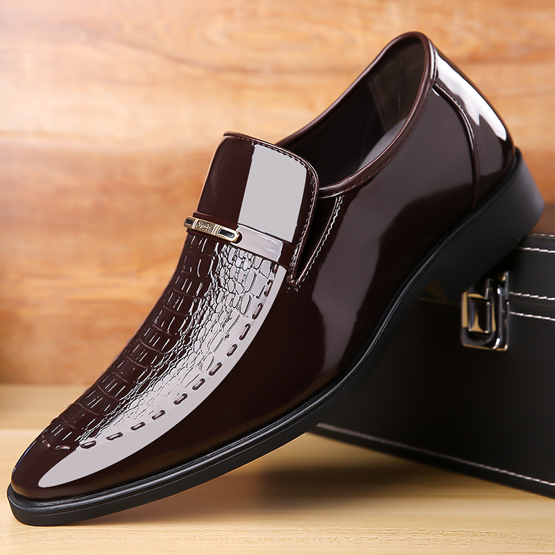 休闲牛皮男鞋男款跨境皮鞋男士商务正装英伦风布手工舒适时尚套脚