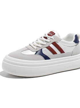 ins韩版新款小白鞋女2026春季学生运动跑步休闲街拍厚底增高K3702