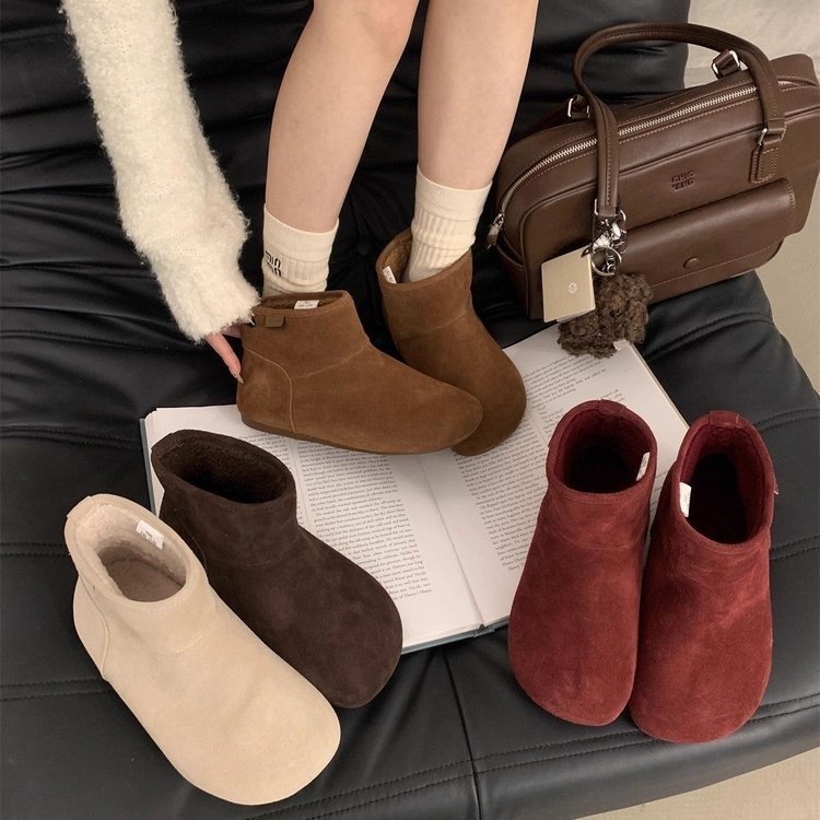 复古松糕厚底马丁靴女款2025秋冬新款小个子加绒显瘦英伦风短靴子