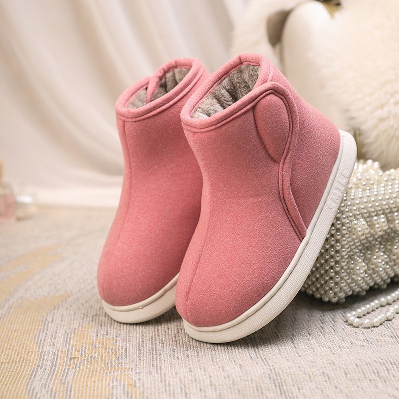 男款棉鞋女可爱外穿学生宿舍棉拖鞋冬加绒加厚包脚跟室内外毛毛鞋