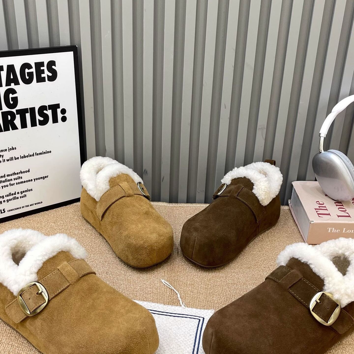 2026新款保暖勃肯鞋女鞋雪地靴冬季外穿雪地棉鞋毛毛鞋女闰月鞋子