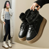 新款 学生ins韩版 保暖休闲鞋 加绒高帮雪地靴女2025冬季 棉鞋 K2908