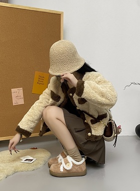 2025毛毛鞋女冬季新款韩版ins女学生休闲加绒百搭板鞋街拍LD8311